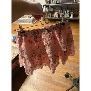 Gap x LoveShackFancy Floral Flippy Skirt in pink multi floral women's M nwt thumbnail 4
