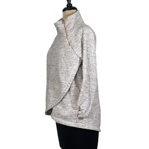 Athleta Cozy Karma Asymmetrical Zip Pullover Small thumbnail 3