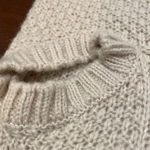 Vintage Fur Trim Cream Knitted cardigan thumbnail 3