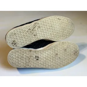 Adidas Gazelle Black Silver Metallic Women's Size‎ 6.5 Lace Up Tennis Shoe Logo thumbnail 6