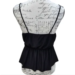 21 Saints -361 NWT Peplum‎ Cami Top Black Medium fits a Small thumbnail 3