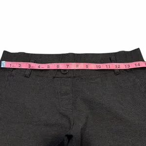 Betabrand Charcoal Dark Gray Yoga Dress Pants Faux Fly Pull On Leggings Womens M thumbnail 6