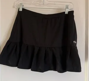 FILA Black Flared Ruffle Skirt thumbnail 1