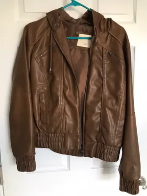 Brown Leather Jacket Size L thumbnail 6