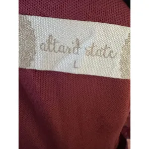 Altar'd‎ State Burgundy Floral Babydoll Mini Dress Square Neck Long Sleeve L thumbnail 6