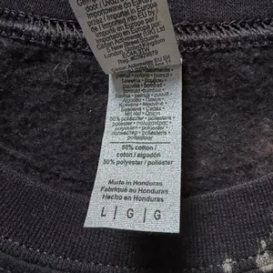 Spooky Season Ghost Bleach Dye Crewneck Sweatshirt Black Gray Size Large thumbnail 9