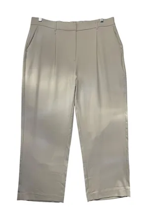 Old Navy Taylor Wide Leg Trouser Extra High Rise Beige Tan XL Pleated‎ Workwear thumbnail 1
