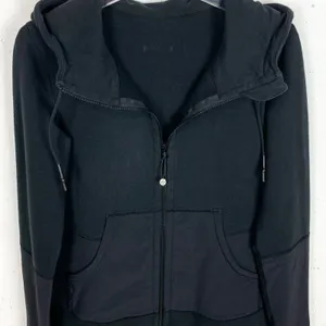 Lululemon Voyage Hoodie Stretch French Terry Yoga Boardshort Fabric Black 8 thumbnail 9
