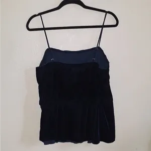 Intimately Free People Teal Velvet Peplum Tank Top Size S thumbnail 5