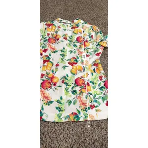 LC Lauren Conrad Womens Small Fruit Print Blazer White Lemon Cherry 3/4 Sleeve thumbnail 6