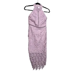 Bardot Gemma Crochet Lace Midi Dress Orchid Purple Size 6 New with Tags thumbnail 3