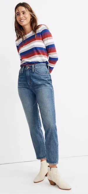 Madewell The Momjean in Downey Wash Jeans Size 28 thumbnail 1