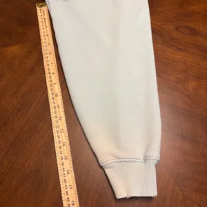 Aerie Hoodie Women S Light Blue Oversized Raw Hem V-Neck Sweatshirt thumbnail 10