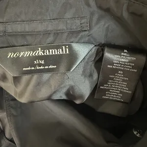 Norma Kamali Double Breasted Trench Coat Womens Size XL Black Belted Rain Dress thumbnail 8