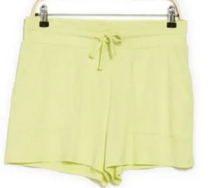 H by Halston Studio Space Dye Drawstring Celery Green Shorts thumbnail 1