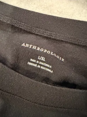NWOT Anthropologie Size XL Oversized Graphic T-Shirt Black Brooklyn NY Floral thumbnail 10