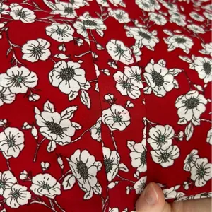 Sadie & Sage Red White Floral Pattern Wrap Style Dress Size S thumbnail 6