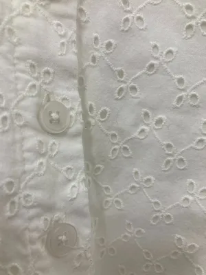 Hope & Henry 100% Organic Cotton Eyelet Lantern Sleeve V-Back Mini Dress 10 thumbnail 9