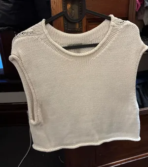 knit sweater vest White thumbnail 1