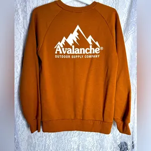 Avalanche crew neck orange sweater pullover thumbnail 4