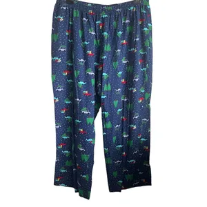 Christmas PJs Set Women 1X Red Long Sleeve Holiday Novelty Print Lounge Festive‎ thumbnail 5