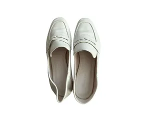 CHARLES & KEITH White Leather Loafers Flats Size 40 / US 10 thumbnail 5