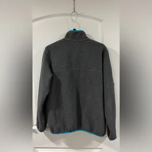 Patagonia Synchilla Snap-T Fleece Pullover Women’s XL Gray Teal Classic Logo thumbnail 3