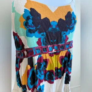 Free People Women's Sweet Lucy Slip Sun Dress Embroidered Tasseled Size XS Multi thumbnail 8