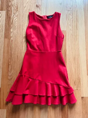 Red Ruffle Dress thumbnail 1