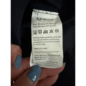 Quince NWOT 2 Pc. Bundle Ultra Form Cropped Tanks Deep Navy and Storm Blue Small thumbnail 6