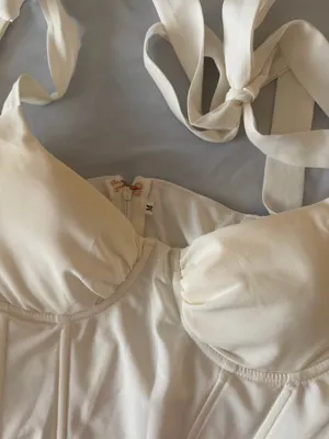 SheIn corset top tie shoulder thumbnail 2