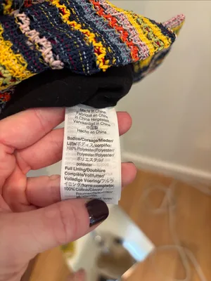Madewell Tank Tie Strap Multicolor Stripes Size XS thumbnail 6