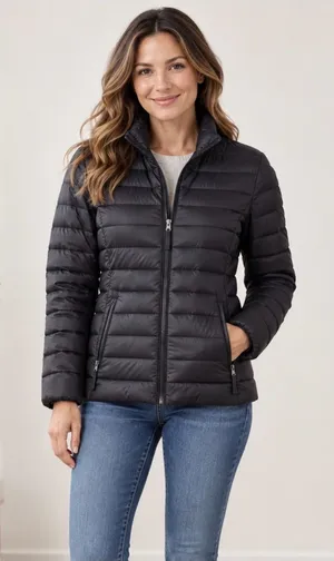 St. John’s Bay Women’s Black Quilted Lightweight Puffer Jacket Size XL thumbnail 1
