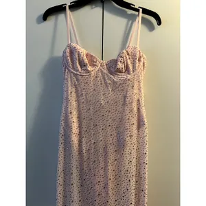 Oh Polly Rose Pink Transparent Embellished Maxi Dress Size 2 New thumbnail 6