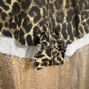 Seven7 Leopard Print Denim Cut Off Short Booty Low Rise Y2K Shorts 26 NWT thumbnail 7