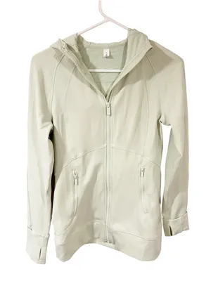 Lululemon Day Maker Full Zip Hoodie Light Green Hooded Size 6 thumbnail 1