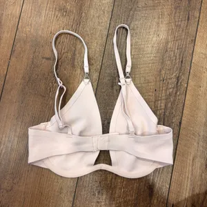 Intimately Free People Ari Plunge Underwire Bra Mooncake Blush Pink Size 32C EUC thumbnail 4