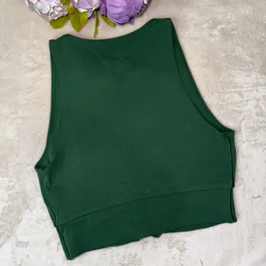 Aerie Green Twist Front Crop Top thumbnail 8