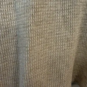 We The Free People Med Waffle‎ Knit Thermal Swing Top Oatmeal Oversized Boho thumbnail 7