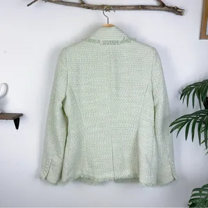 NWT House of Harlow 1960 Pistachio Tweed Spring Jacket thumbnail 6