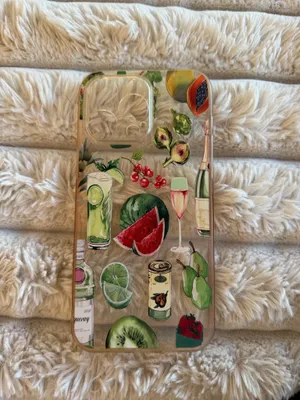 Fruit and Drink Themed Clear Phone Case thumbnail 1