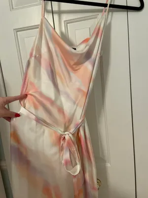 Express Watercolor Slip Dress thumbnail 3