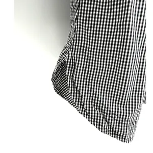 Lauren Ralph Lauren Blouse Gingham Black White Embroidered Bell Sleeve Top M/L thumbnail 5