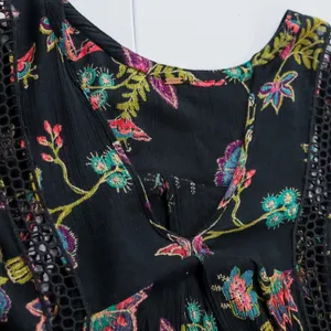 Free People Just The Two Of Us‎ Floral Crochet Tunic Top S Whimsy Fairy Ren Fair thumbnail 13