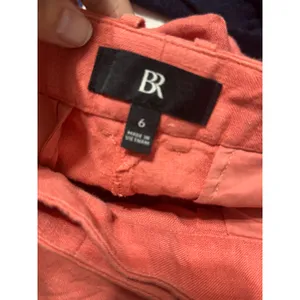 Banana Republic Lina Straight Linen Pant Coral High Rise‎ Relaxed 6 882876-04 thumbnail 5