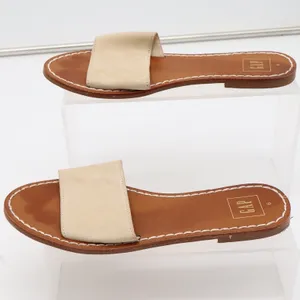 Gap Womens Flat Slide Sandals Iconic Khaki Brown Minimalist Slip On Size 6 thumbnail 3