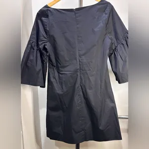 MESTIZA Black 100% Cotton A-line Dress Flare Sleeve, Size Small thumbnail 6
