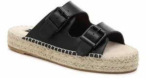 Steven By Steve Madden Black Lapis Espadrille Leather Platform Sandal Size 7 Boho Chic thumbnail 1