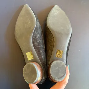 Jeffrey Campbell Viona W-D Suede Pointed Toe Loafers Heeled Leather Flats 9.5 thumbnail 5