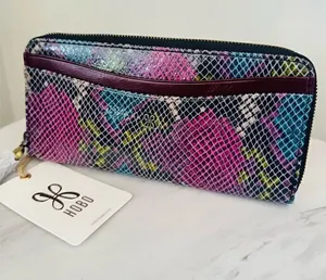 HOBO Max Large Zip Around‎ Leather Continental Wallet, Organization, Mosaic, NWT thumbnail 1